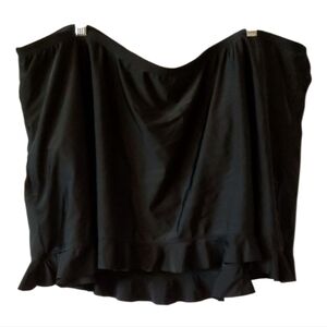 Black Ruffled Swim Skirt 3X NEW Catherines